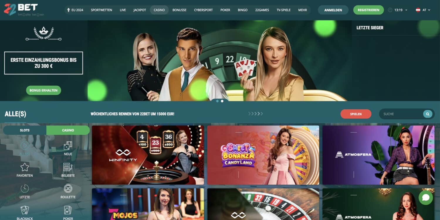 22Bet Casino Alle Spiele