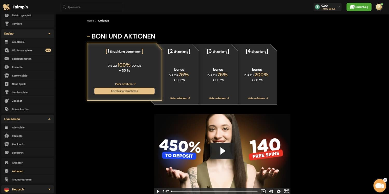 Fairspin Casino Bonus