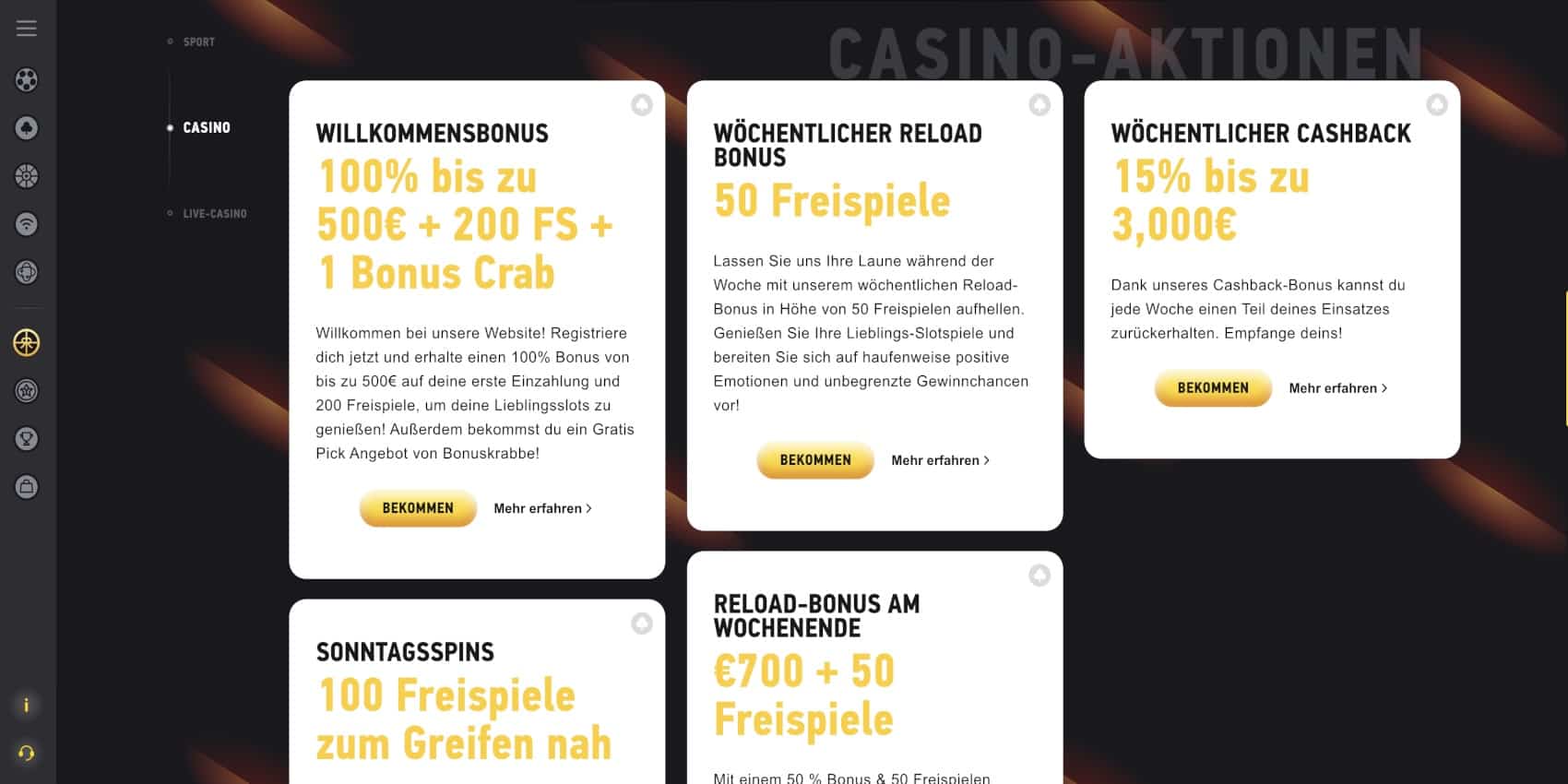 FezBet Casino Bonus Aktionen