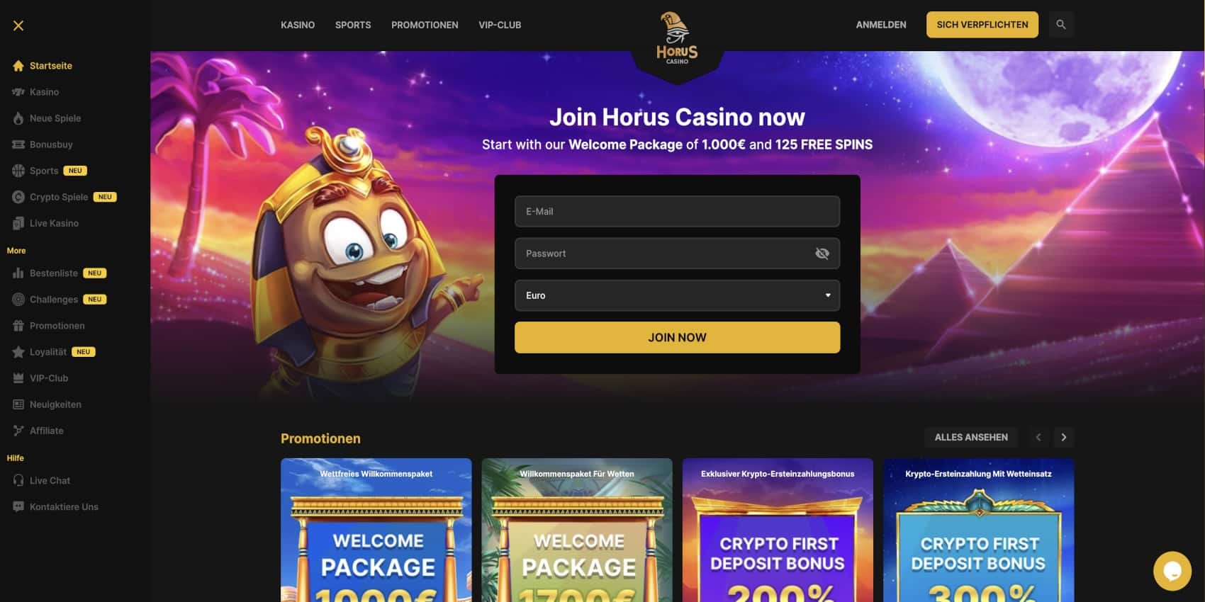 Horus Casino Bonus
