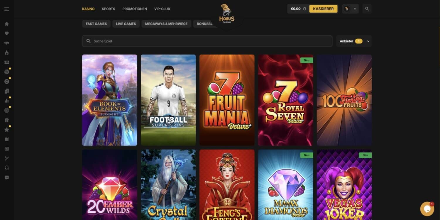 Horus Casino Gamomat