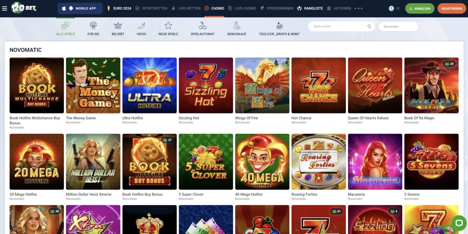 20Bet Casino Novoline