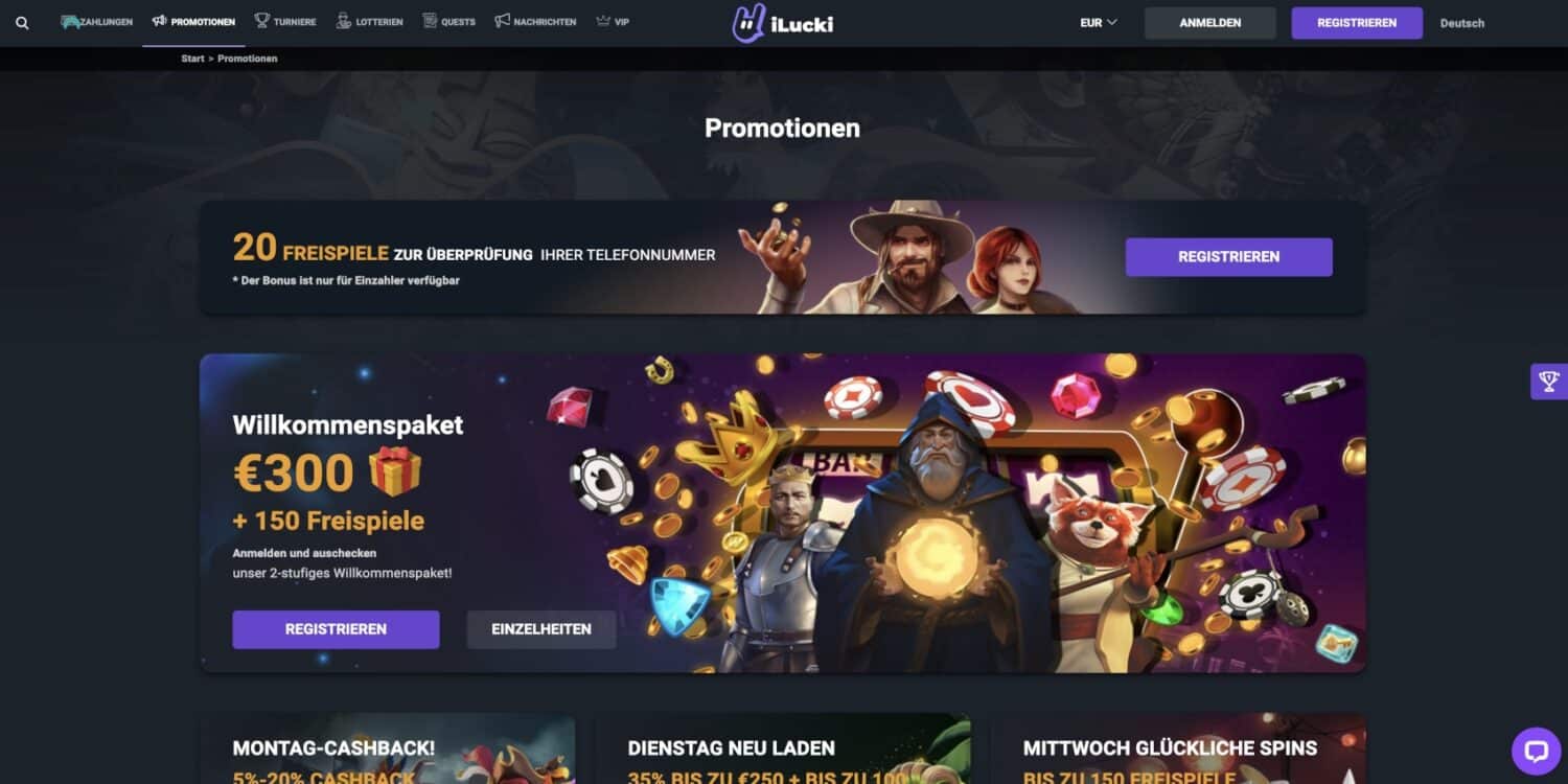 iLucki Casino Aktionen