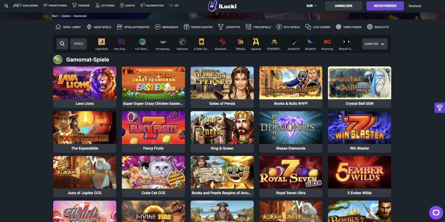 iLucki Casino Gamomat