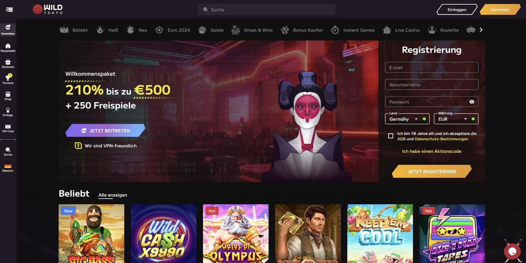 Wild Tokyo Casino Bonus
