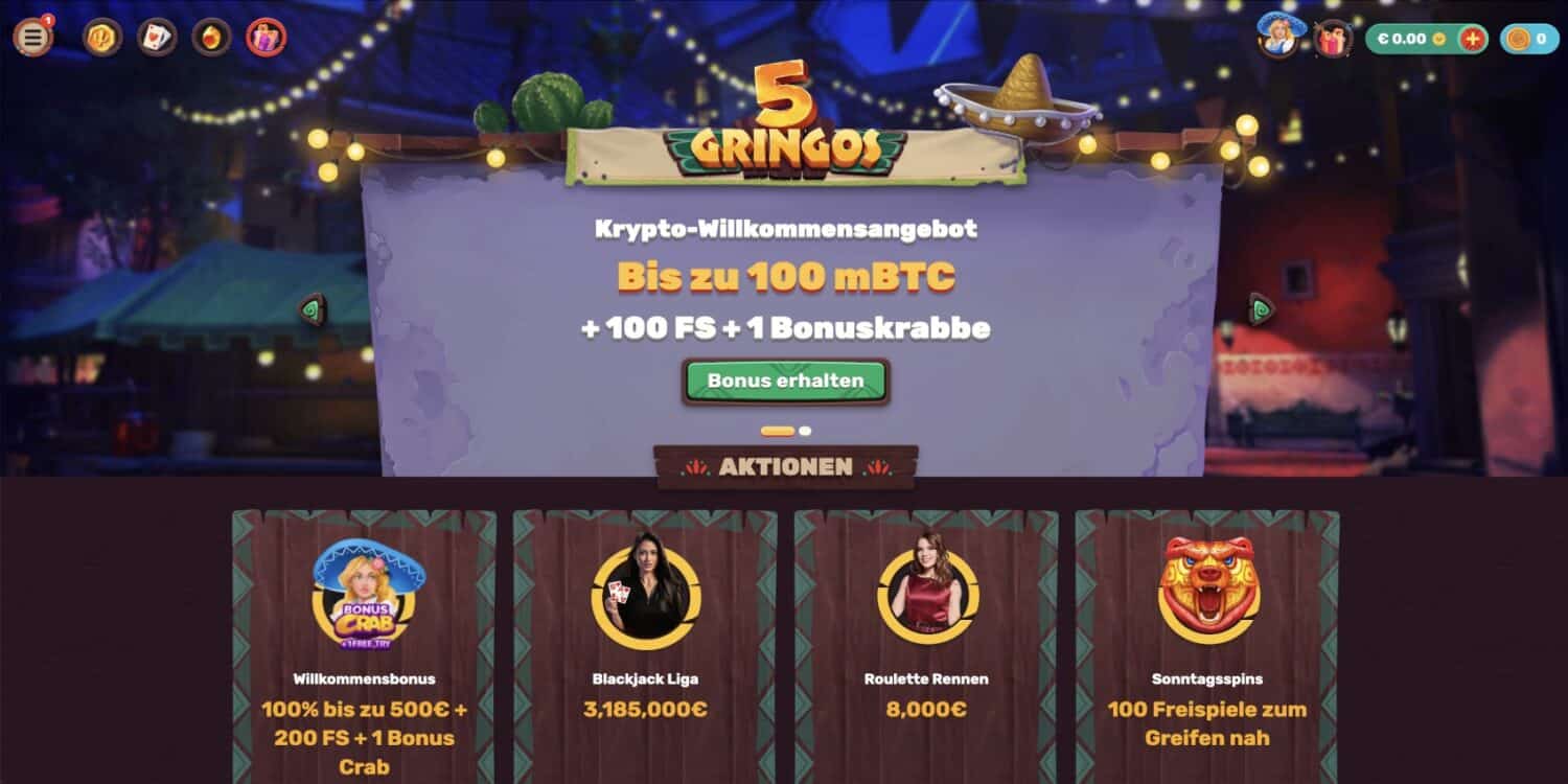 5Gringos Casino Bonus