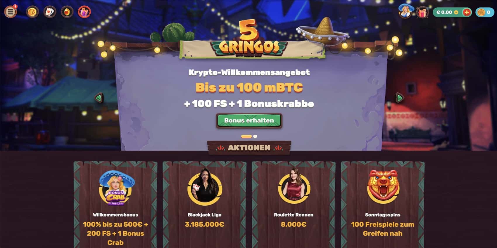 5Gringos Casino Bonus