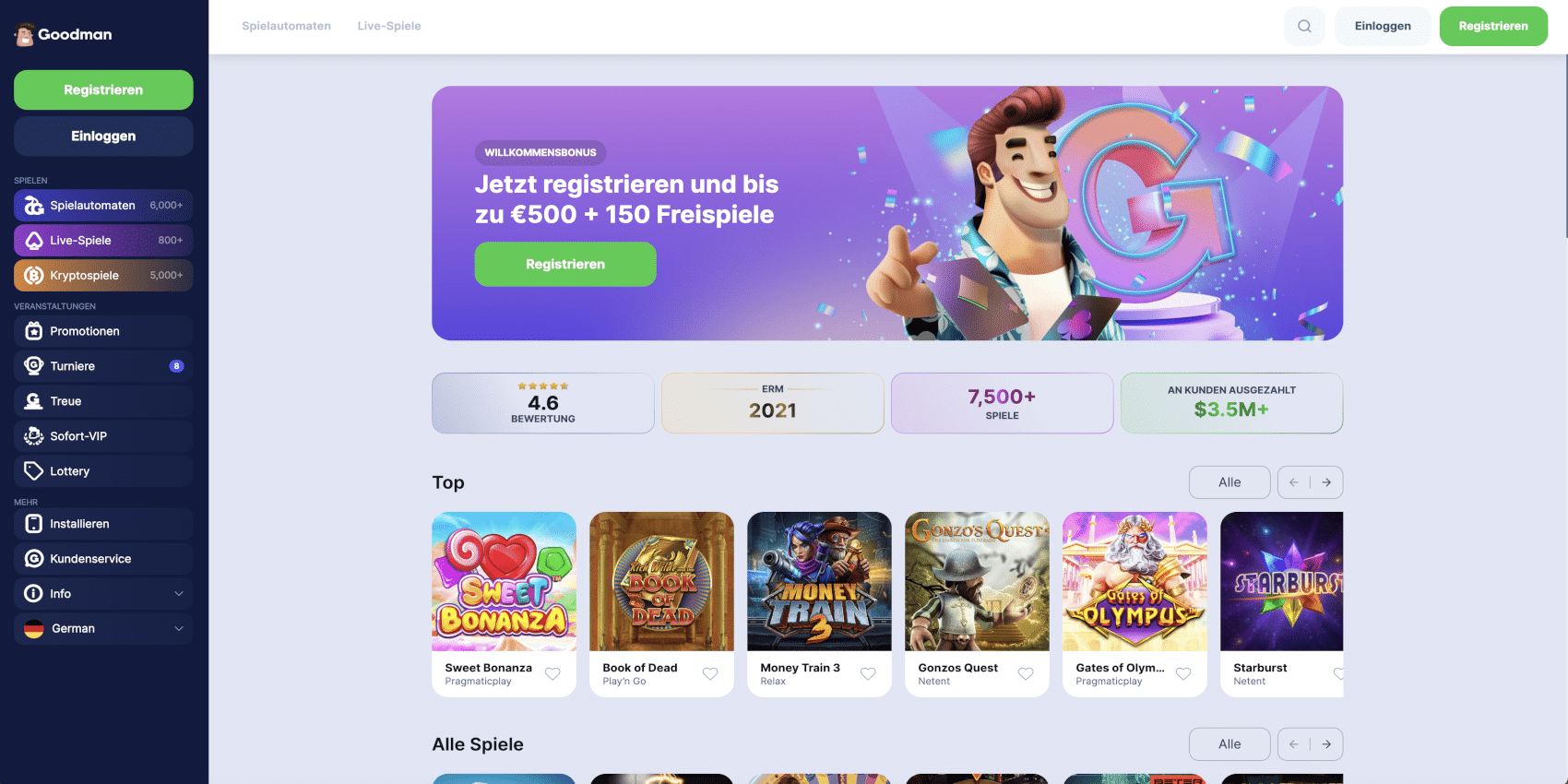 Goodman Casino Bonus