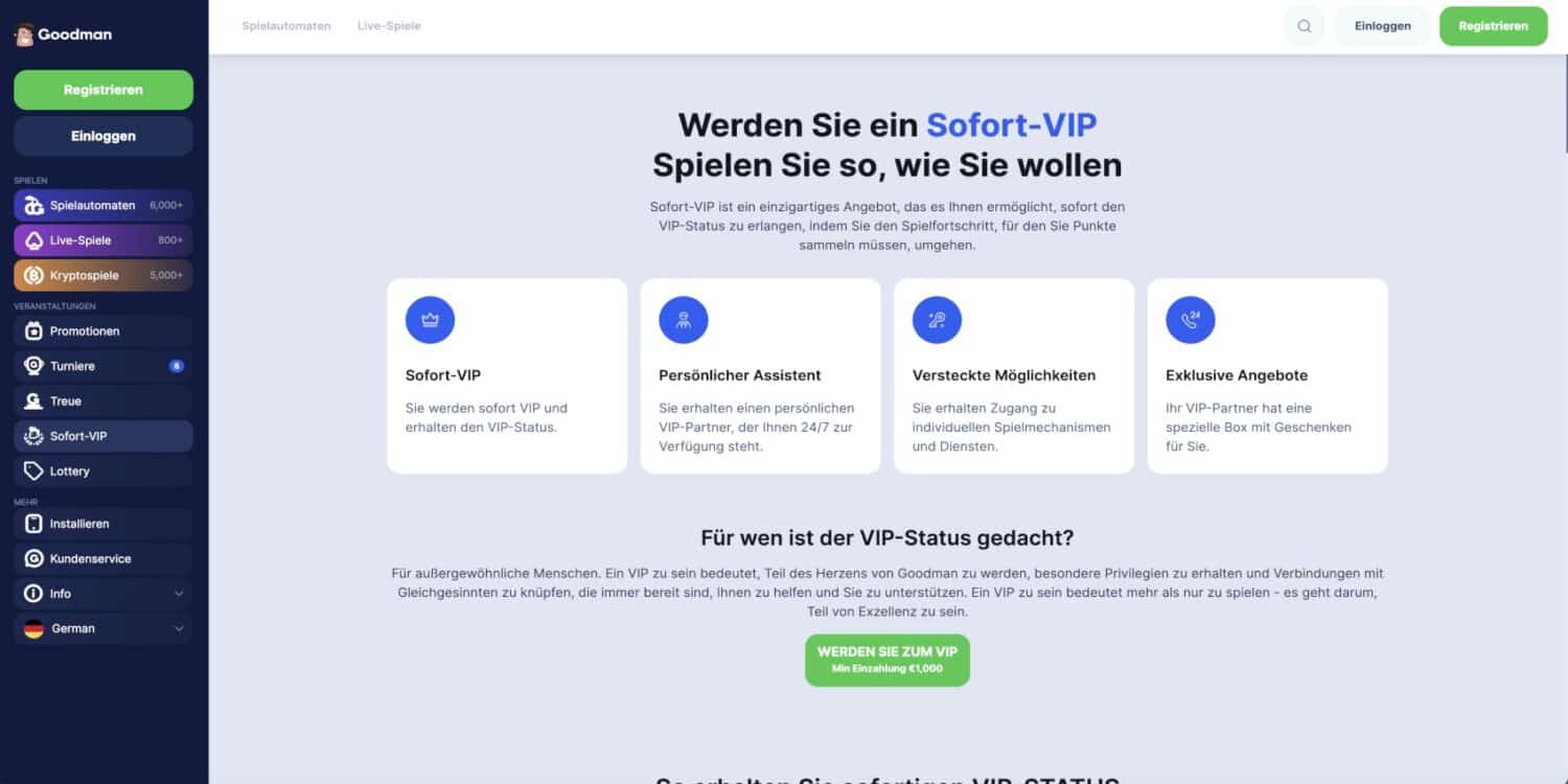 Goodman Casino Sofort-VIP