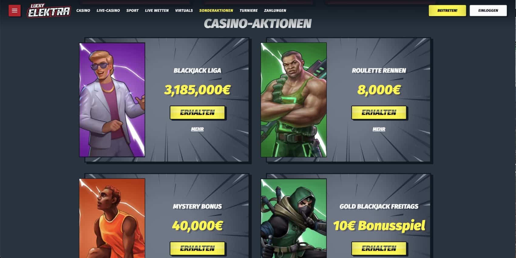 LuckyElektra Casino Aktionen