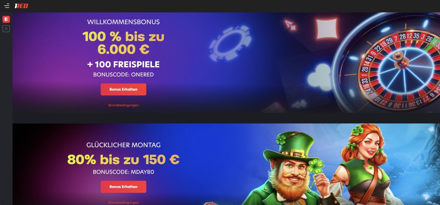 1Red Casino Aktionen