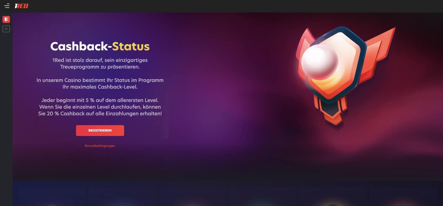 1Red Casino Cashback