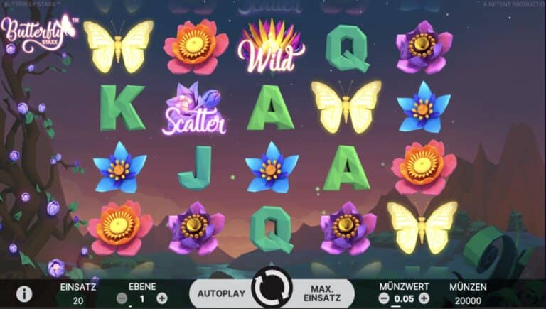 Butterfly Staxx Slot NetEnt