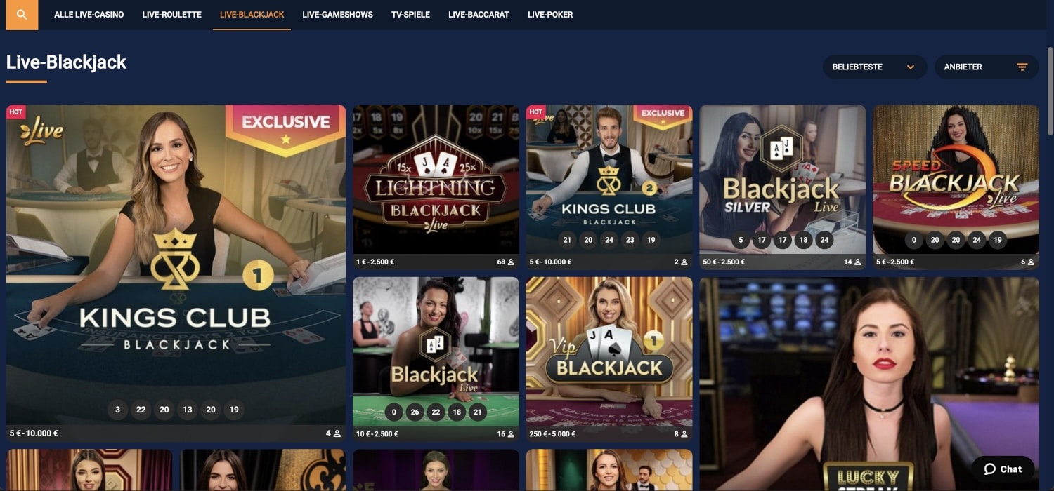 GrandWin Casino Blackjack