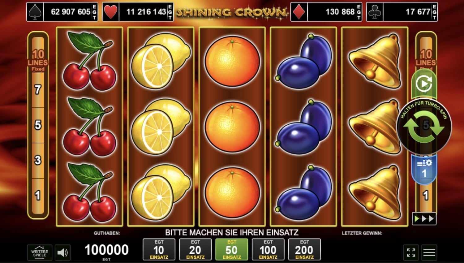 Shining Crown Slot Amusnet