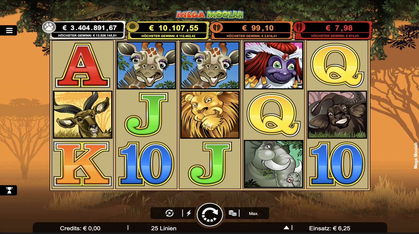 Mega Moolah Jackpot Slot