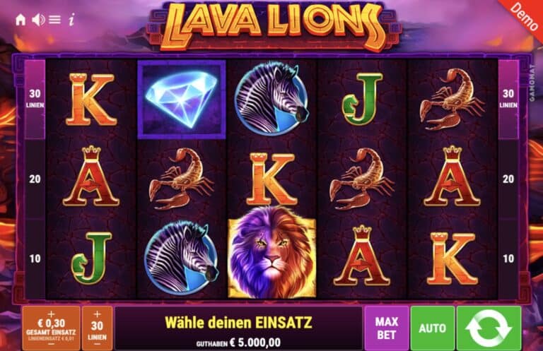 Lava Lions Gamomat Slot