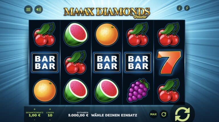 Maaax Diamaonds Deluxe Slot Gamomat
