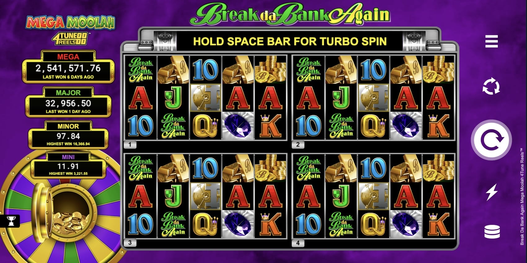 Break da Bank Again Mega Moolah Slot Microgaming