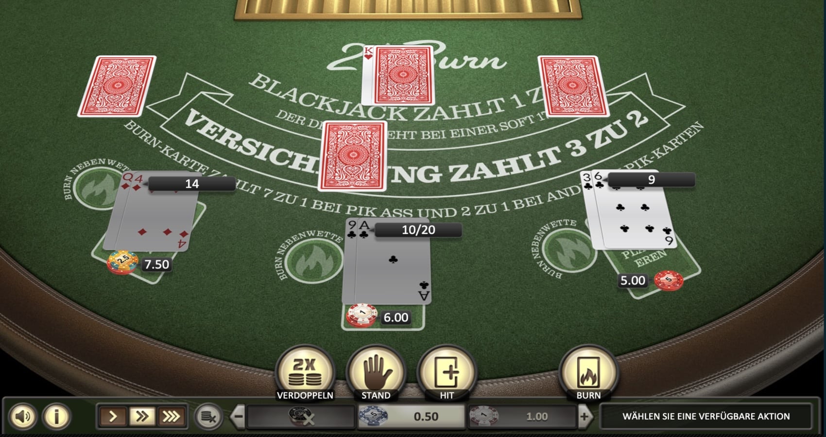 21 Burn Blackjack BetSoft