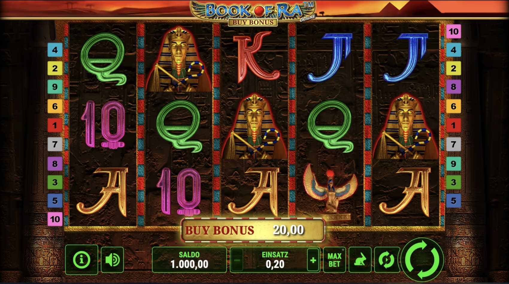 Book of Ra Deluxe Bonus Buy Slot Novoline