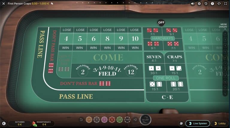 First Person Craps Evolution