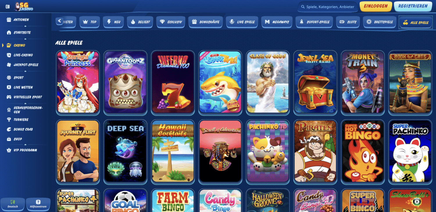 SG Casino Alle Spiele