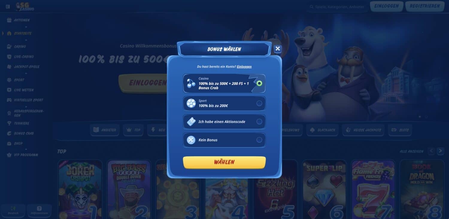 SG Casino Registrieren