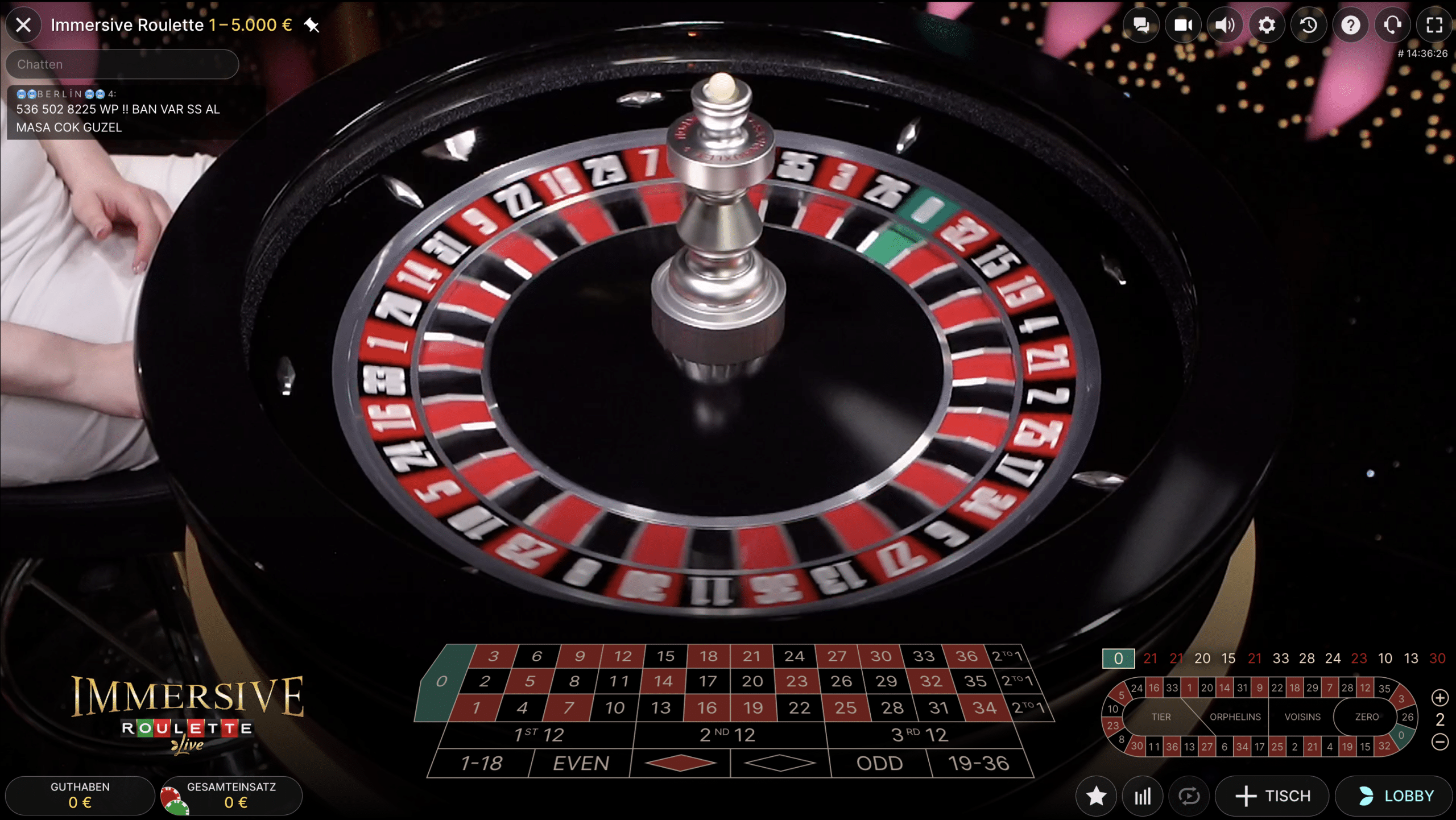 Immersive Roulette Evolution Gaming