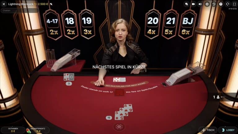 Lightning Blackjack Evolution Gaming