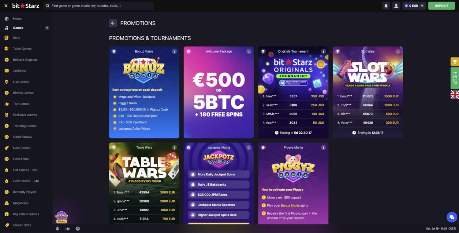 BitStarz Casino Aktionen