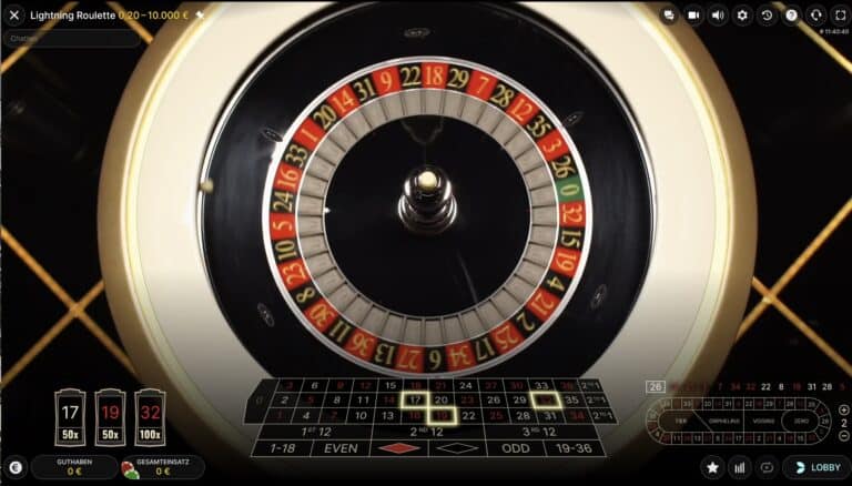 Lightning Roulette Evolution Gaming